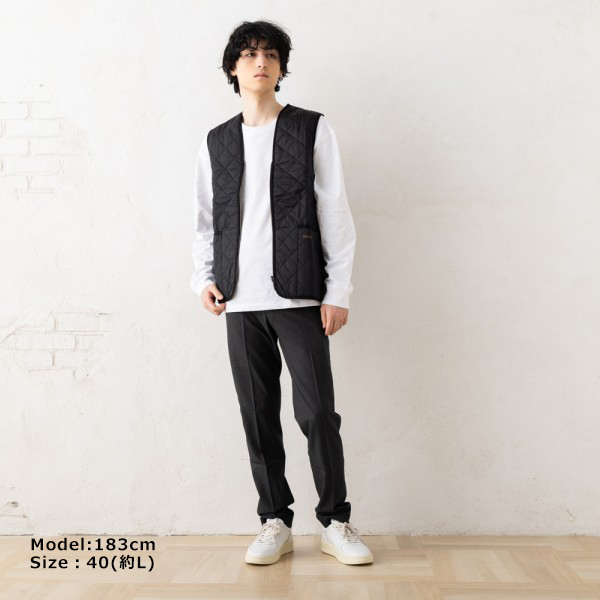 バブアー ベスト フロントジップキルティング ライナーベスト モダン