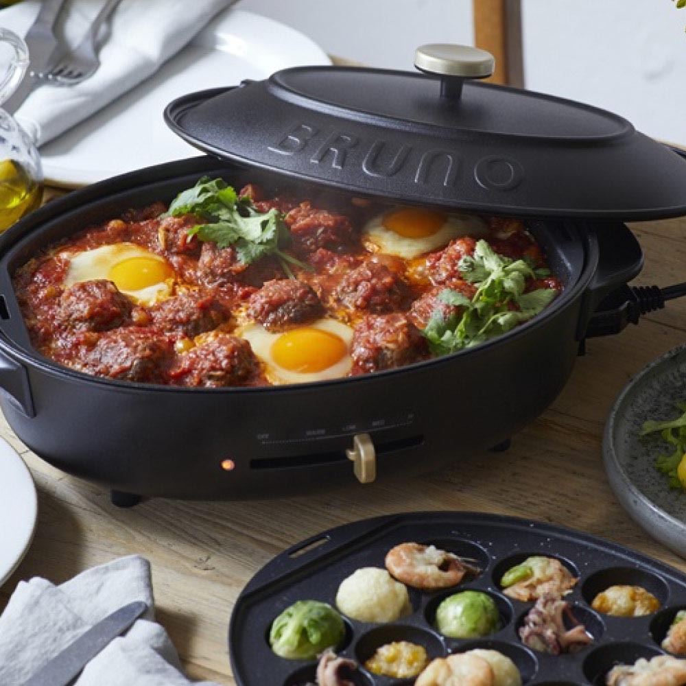 BRUNO ブルーノ オーバルホットプレート ホットプレート 3way 平面