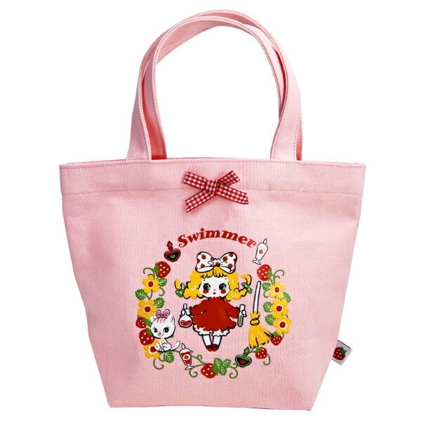 SWIMMER リボンミニトートバッグ PK スイマー ランチトート 魔女っ娘