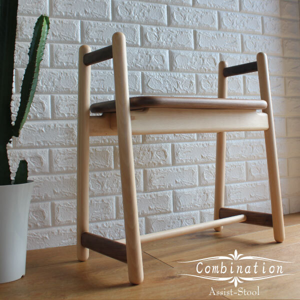 アシストスツール 木製 ベンチ 椅子 おしゃれ 北欧 補助椅子 玄関