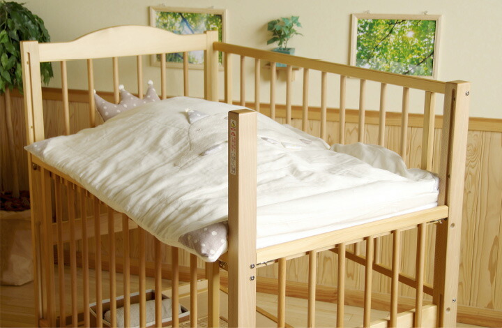 日本製 ベビーベッド 「ツースライドベッド」 ハイタイプ ベビーベット