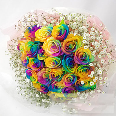 レインボーローズ】 【1本よりご購入できます】 レインボーローズを