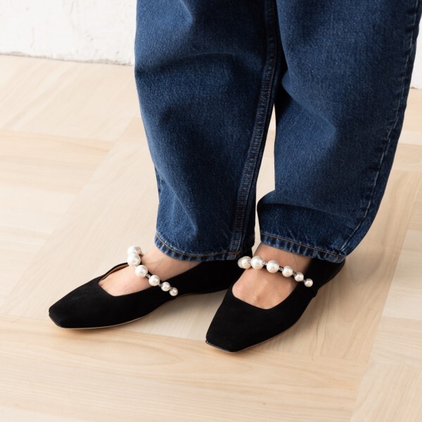 ジミーチュウ バレエシューズ フラットシューズ アデフラット ブラック