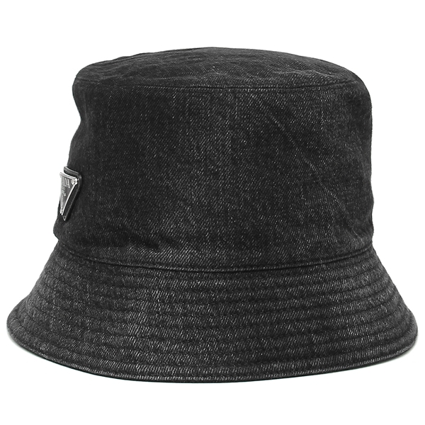 プラダ ハット 帽子 バケットハット トライアングルロゴ ブラック