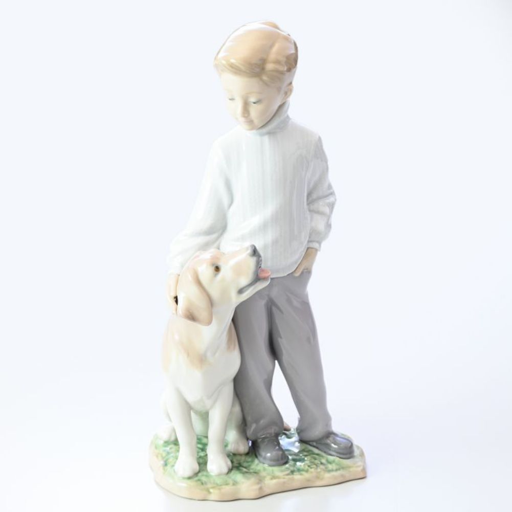 リヤドロ 僕の親友 フィギュア 人形 男の子 犬 LLADRO リアドロ