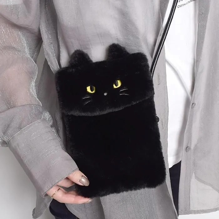 アニマル スマホショルダー スマホポシェット ネコ ショルダー