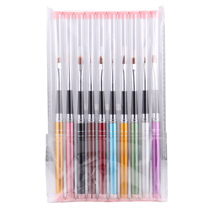 ジェルネイルブラシ キャップ付き 通販 ネイルブラシ 10本セット