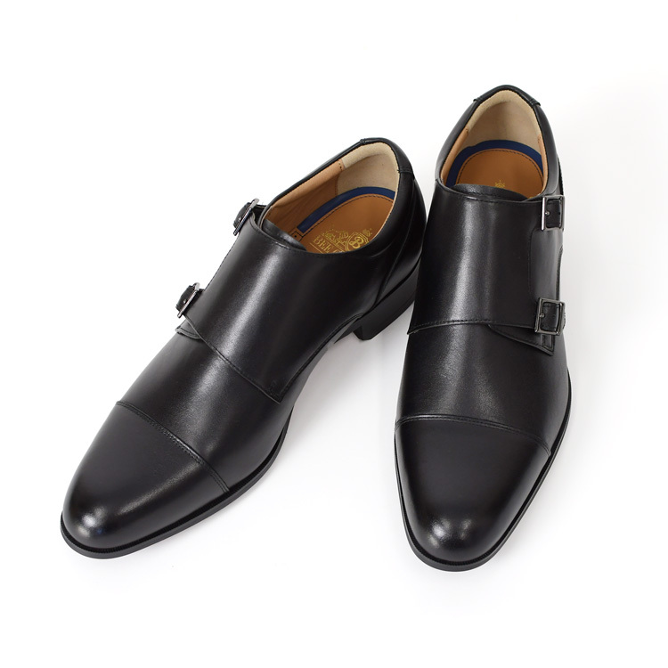 本革 ビジネスシューズ メンズ 革靴 3E 身長 5cm アップ シークレット