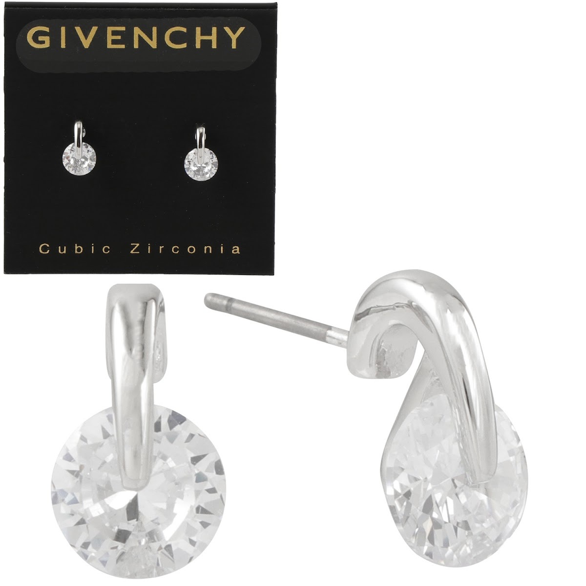 ジバンシィ GIVENCHY 461140-1 クリスタル アクセント スタッド ピアス
