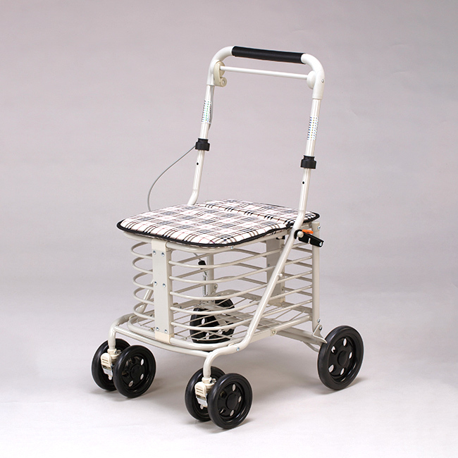 腰かけ付カート[シルバーカー おしゃれ 座れる 軽量 コンパクト
