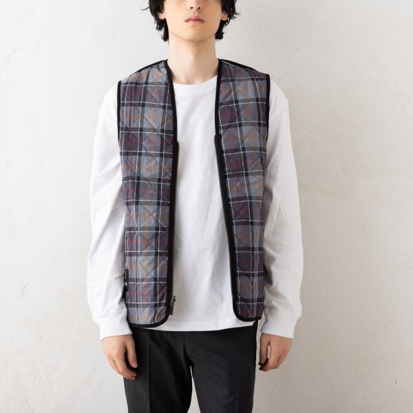 バブアー ベスト フロントジップキルティング ライナーベスト モダン