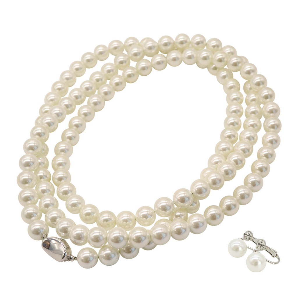 パール ネックレス 冠婚葬祭 卒業式 入学式 セット ロング フォーマル