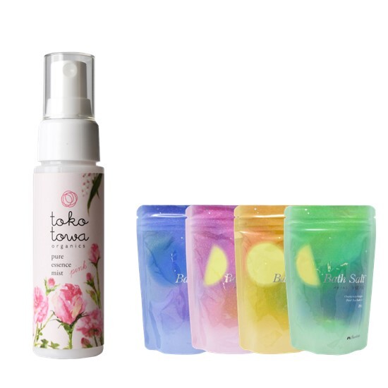 女性が喜ぶ【オーガニックミスト化粧水 ローズの香り】&【選べるバス