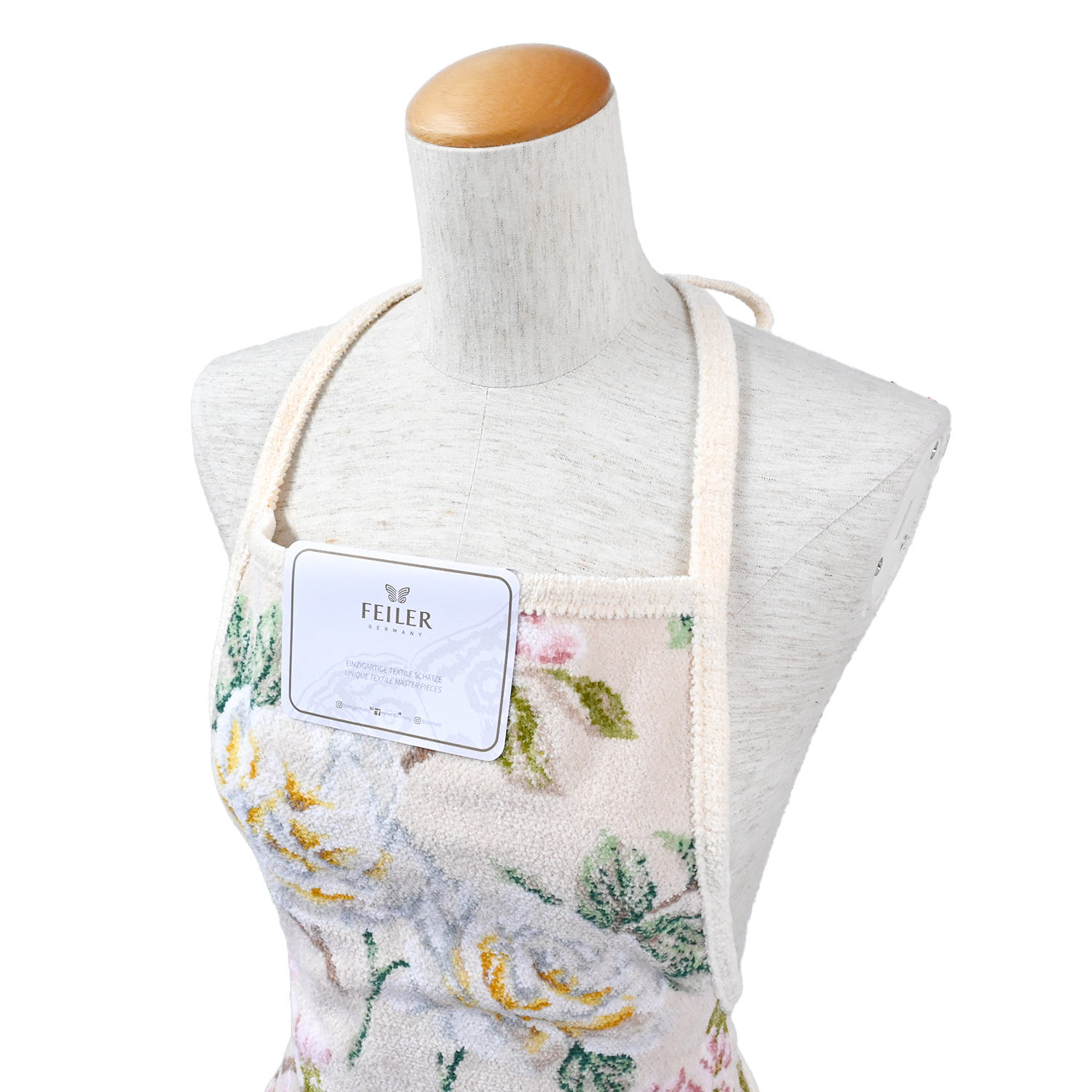 フェイラー FEILER エプロン VANILLA ROSE バニラローズ ベージュ