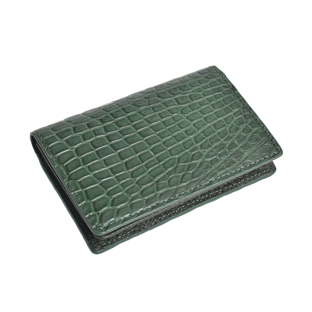 訳あり】名刺入れ クロコダイル 本革 メンズ レディース カードケース