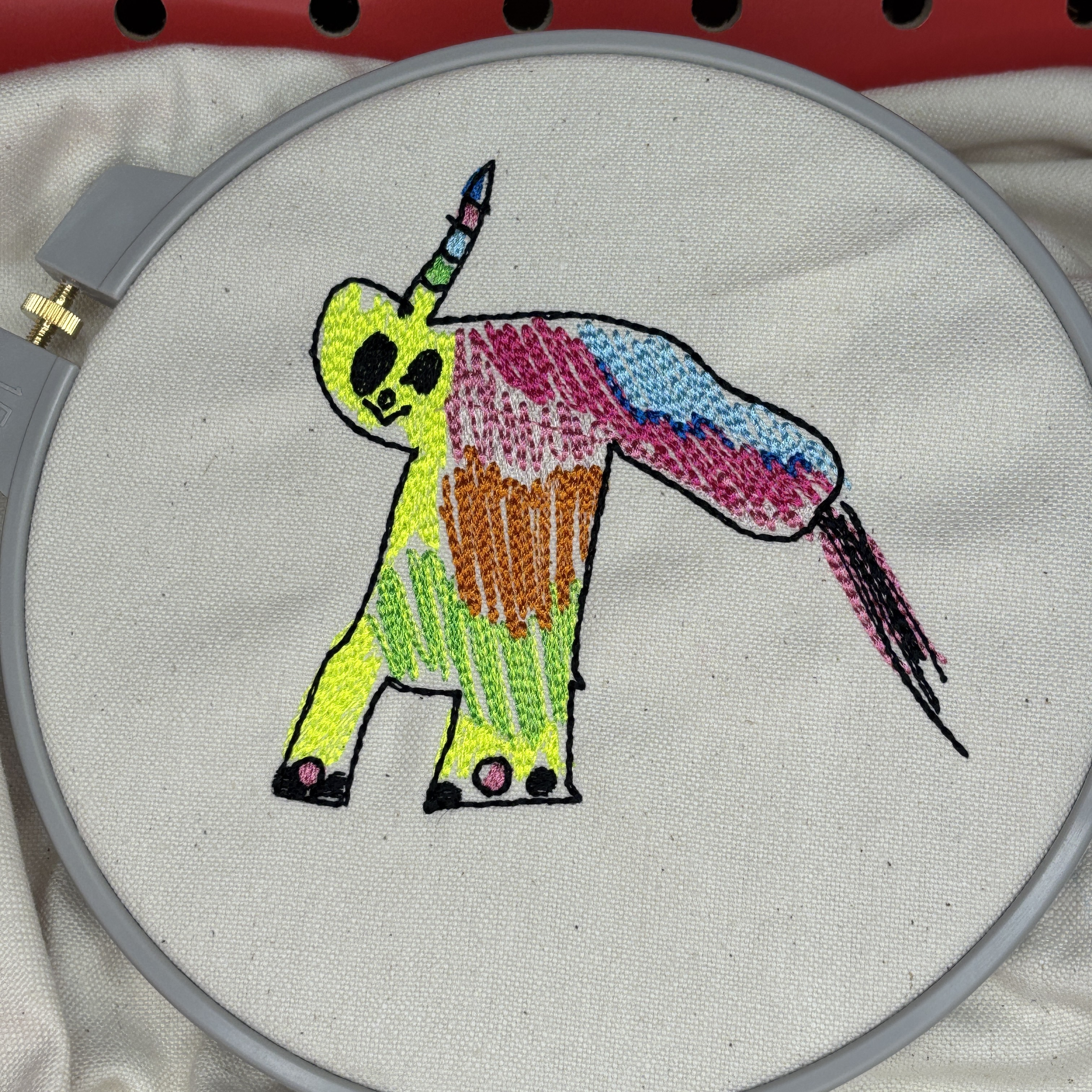 刺繍トートバッグ】【刺繍サコッシュ】子供の絵を刺繍に再現 カラーも