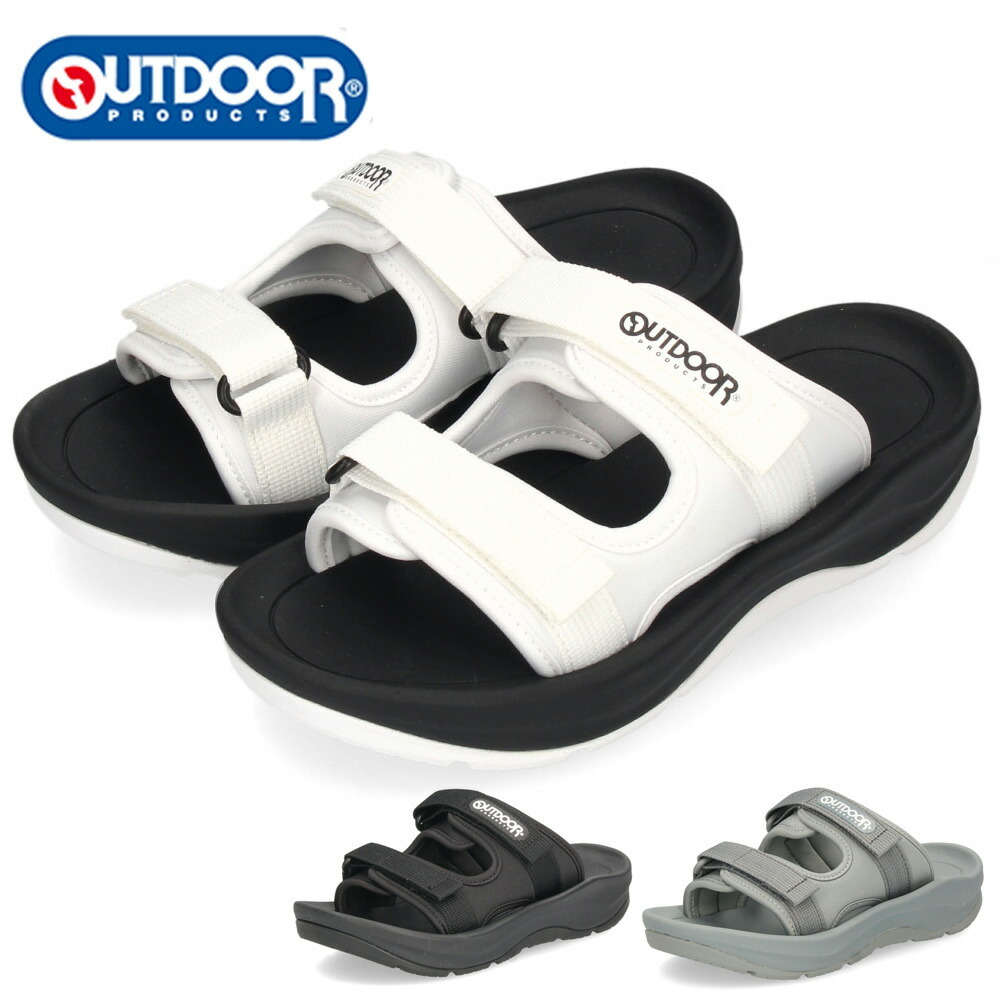 サンダル スポサン スライドサンダル レディース 厚底 ブラック 黒