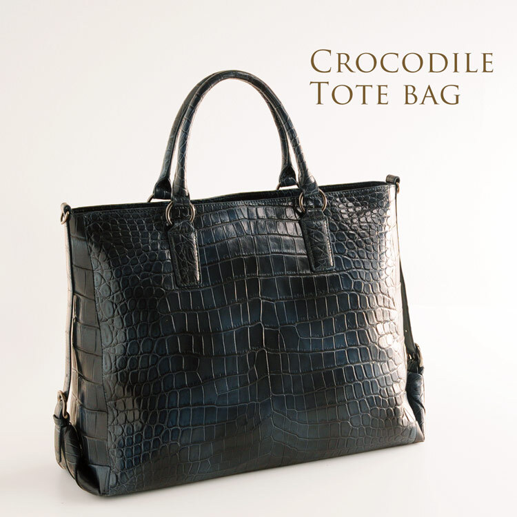 最高峰】CITE認定 クロコダイル ビジネスバッグ トート ショルダー A4