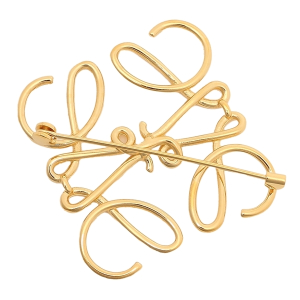 ロエベ ブローチ アクセサリー アナグラム ゴールド レディース LOEWE