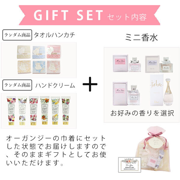 クリスチャンディオール ミニ香水 ギフトセット タオルハンカチ ハンド