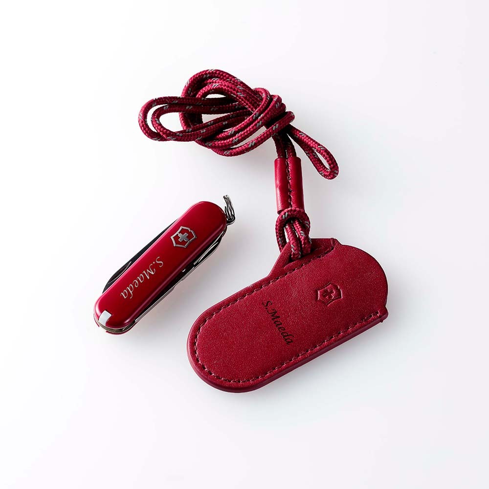 VICTORINOX ビクトリノックス クラシックSD レッド・レザーポーチ