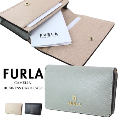 FURLA グレー レザー 名刺入れ FURLA グレー レザー 名刺入れ 名刺入れ