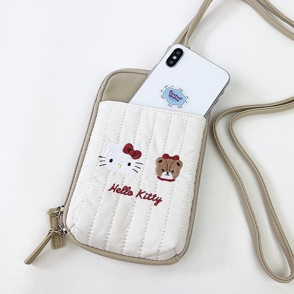 サンリオ ハローキティ マルチショルダー ポーチ キルティング スマホ