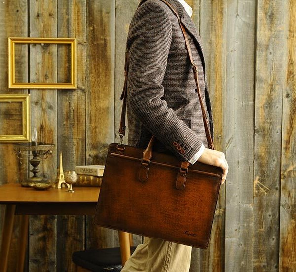 青木鞄 Lugard シャドー牛革 ビジネスバッグ G-3 男性用 メンズ