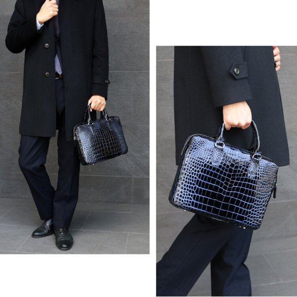 クロコダイル メンズ ブリーフバッグ ハンドバッグ 日本製