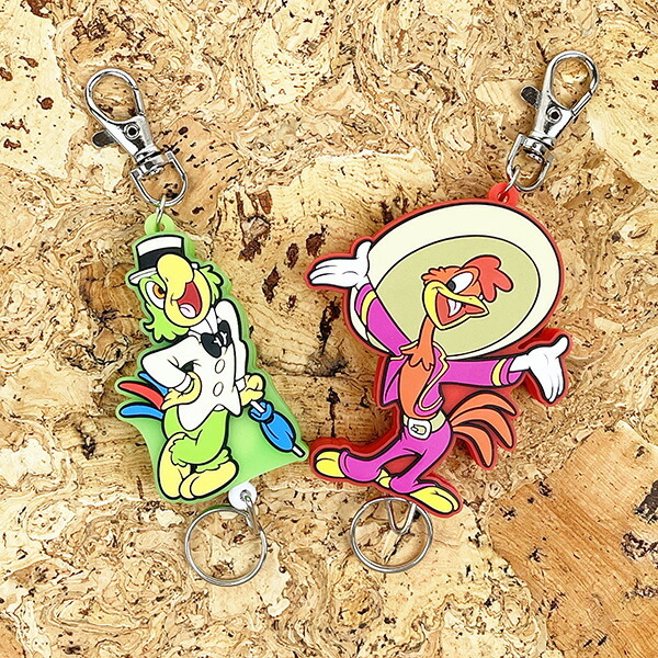 ディズニー 三人の騎士 ホセ・キャリオカ ラバーリールキーホルダー