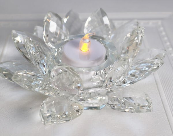 美しい虹色の光がお部屋に・・・ ロータス クリスタル ガラス