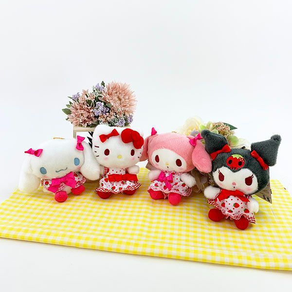 サンリオ マイメロディ いちごドレス マスコット ぬいぐるみ お願い