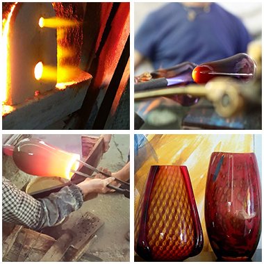 イタリア製 ベネチアングラス パピヨン 蝶 花器 ムラノガラス