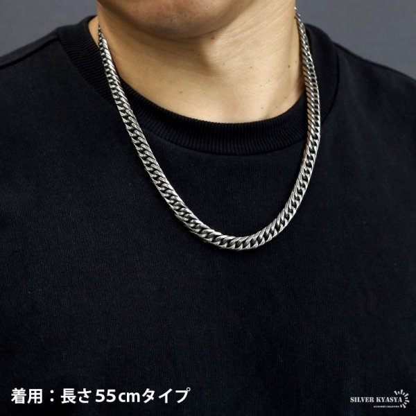 純チタン 6面カット ダブル喜平ネックレス チタンネックレス 太め