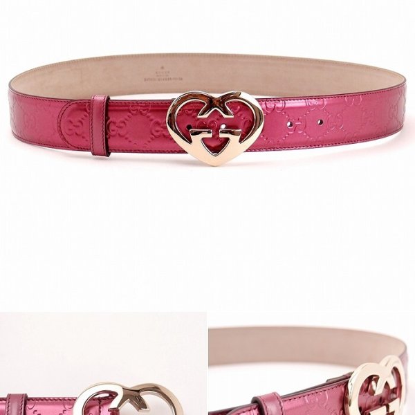 グッチ ベルト レディース GUCCI グッチシマ ハート GG バックル