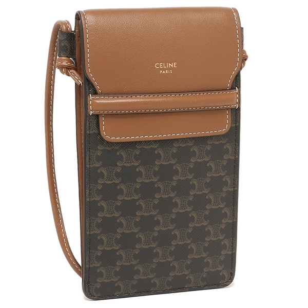 セリーヌ ショルダーバッグ フォンポーチ トリオンフ ブラウン メンズ