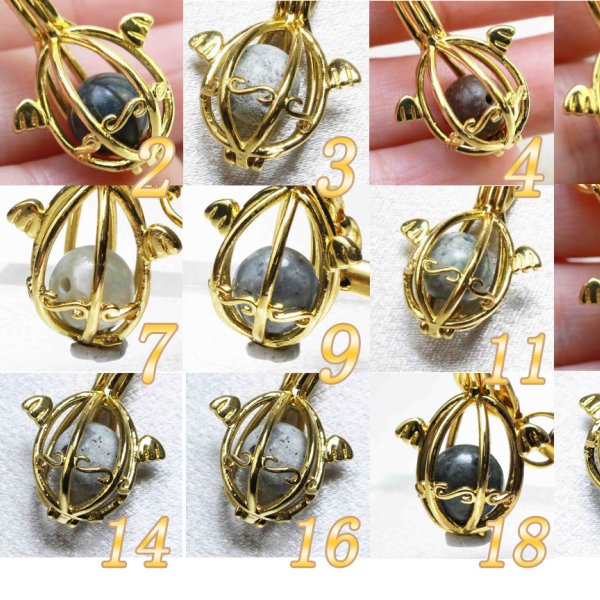 開運 日本の銘石 天然石ストラップ パワーストーン ゴールドカゴ