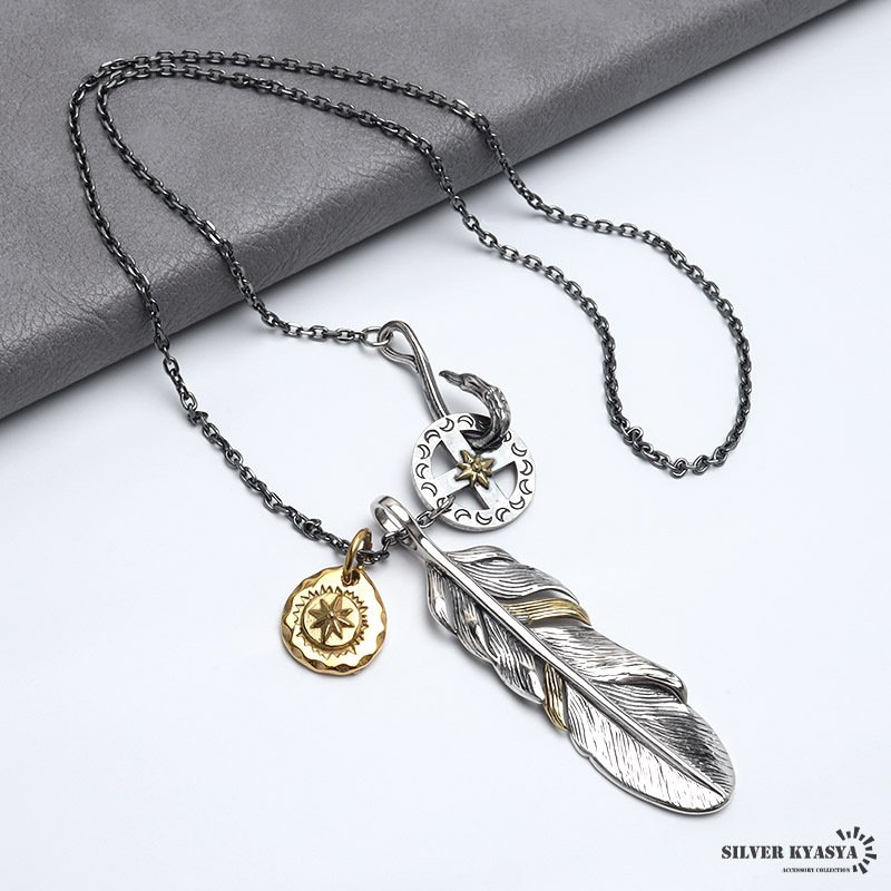 シルバー925 フェザーネックレス インディアンジュエリー カスタム