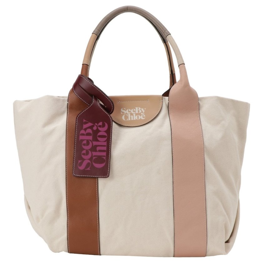 シーバイクロエ See by Chloe バッグ トートバッグ キャンバス レザー