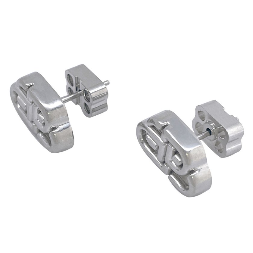 バレンシアガ BALENCIAGA インターロック BBロゴ スタッド ピアス