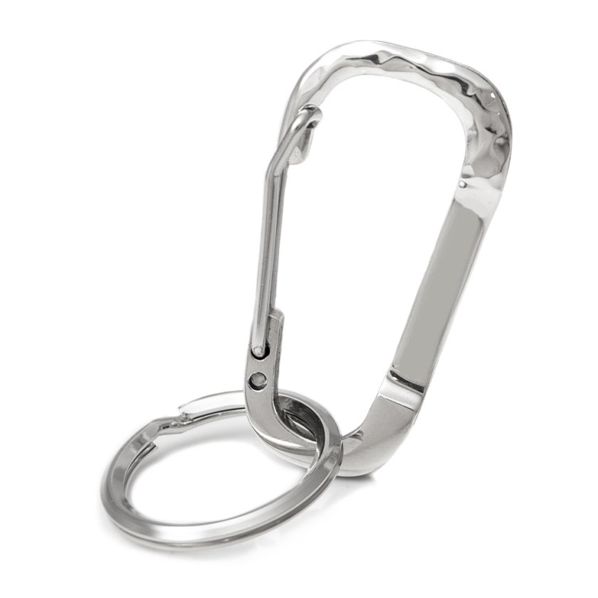 送料無料 名入れ無料 カラビナフック キーリング付き キーホルダー