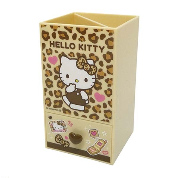 サンリオ ハローキティ スクエアペンスタンド ヒョウ柄 平成レトロ