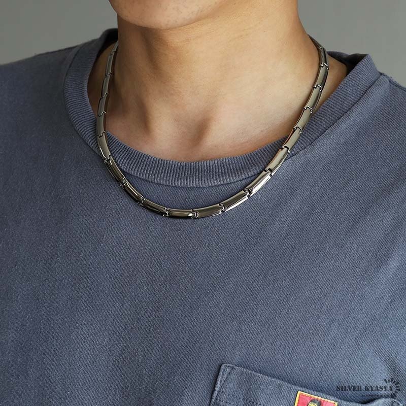 ゲルマニウム 純チタン ゲルマニウムネックレス シルバー Titanium