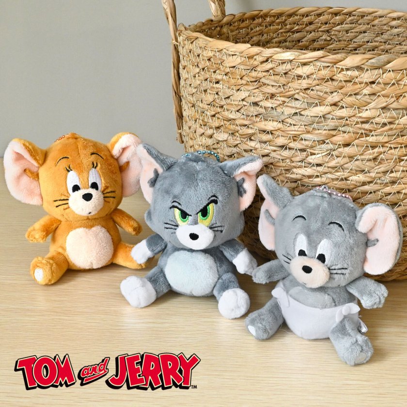 トムとジェリー ぬいぐるみ マスコット キーホルダー トム ジェリー