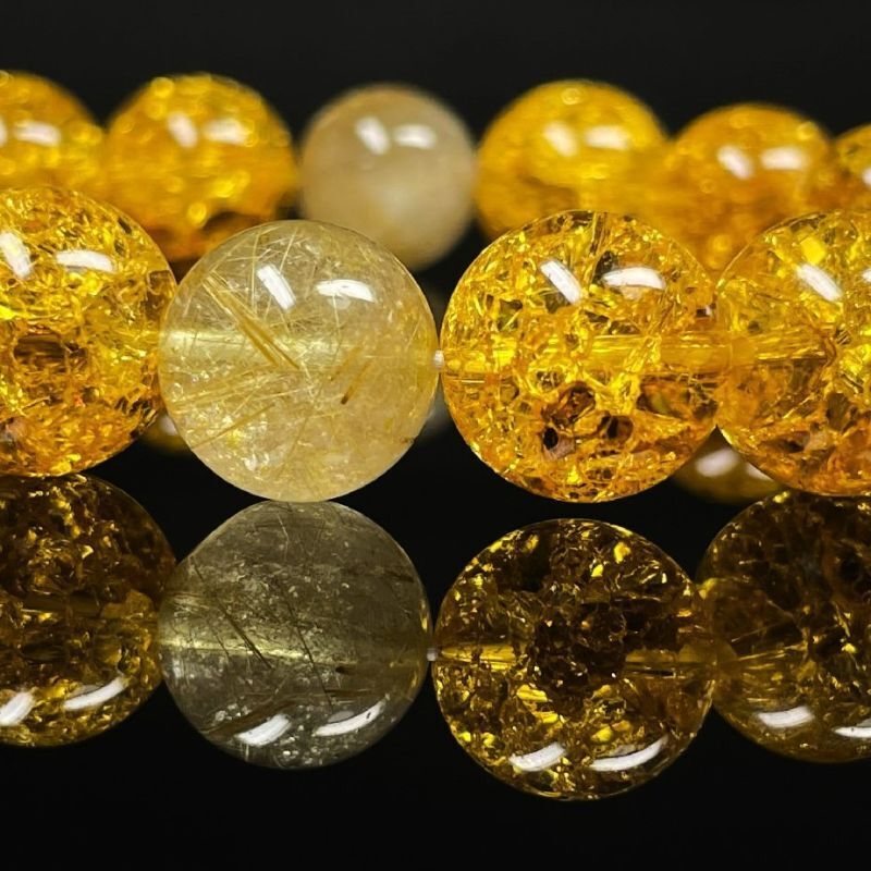 最強金運数珠］12ミリ 金彫皇帝龍 龍紋石 ドラゴンアゲート シトリン