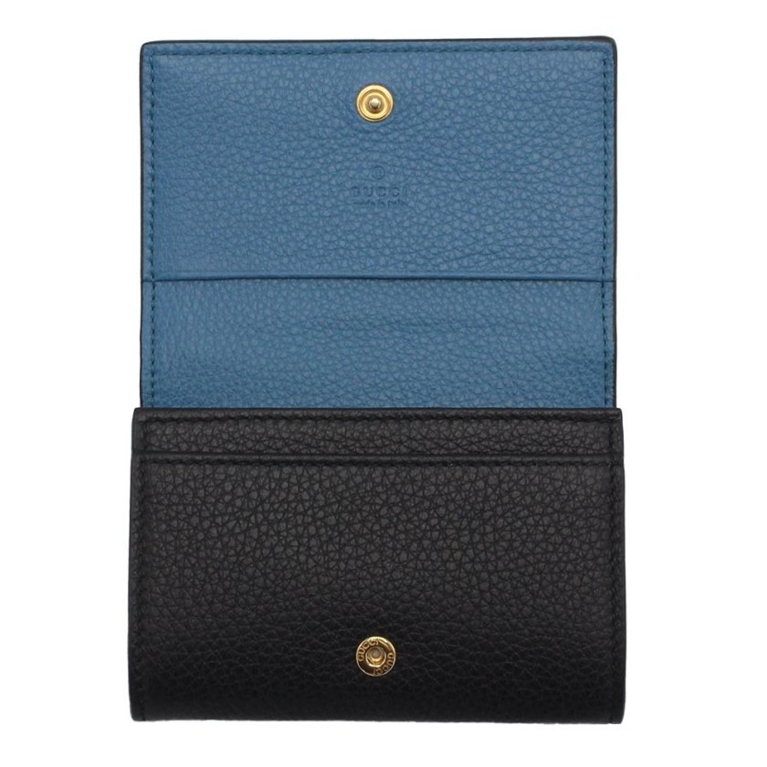 グッチ GUCCI カードケース 739389 0AAAZ 1199 ブラック 内面ブルー