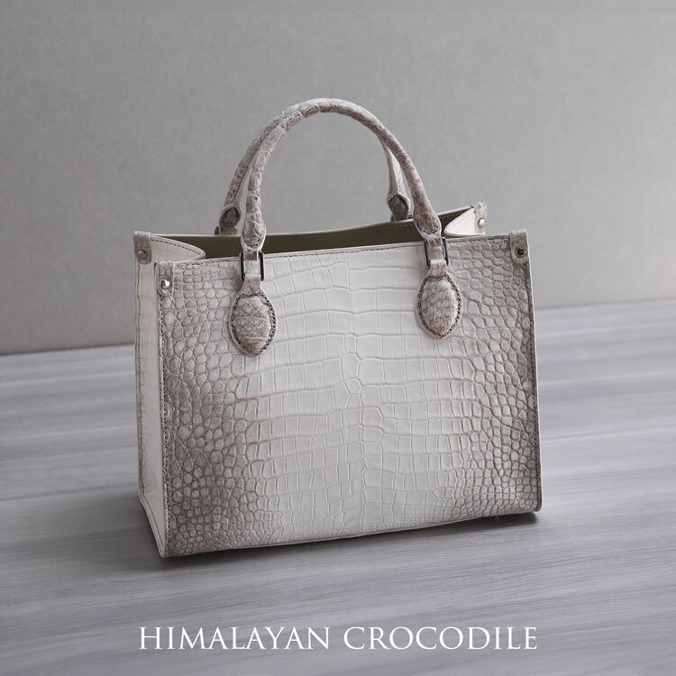 ヒマラヤ クロコダイル ミニ トートバッグ レディース 2way バッグ