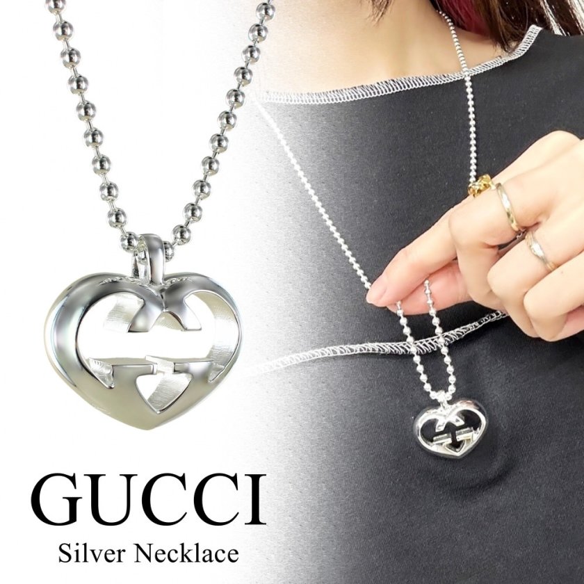 GUCCI グッチ ネックレス ハート レディース 母の日 シルバー925
