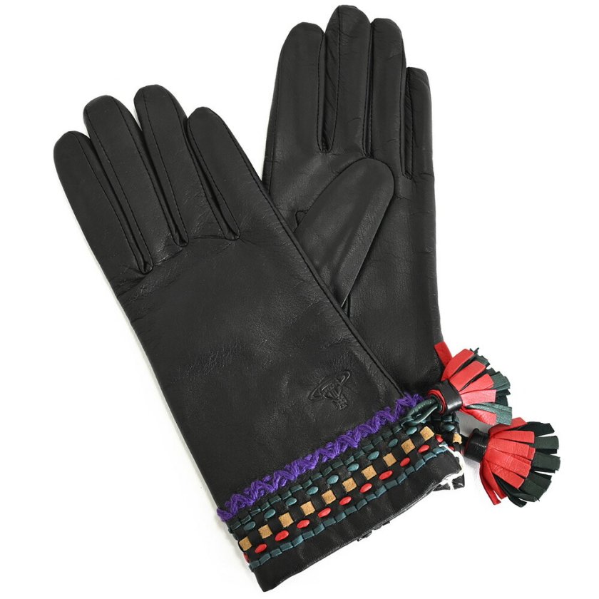 ヴィヴィアンウエストウッド 手袋 黒(ブラック) Vivienne Westwood