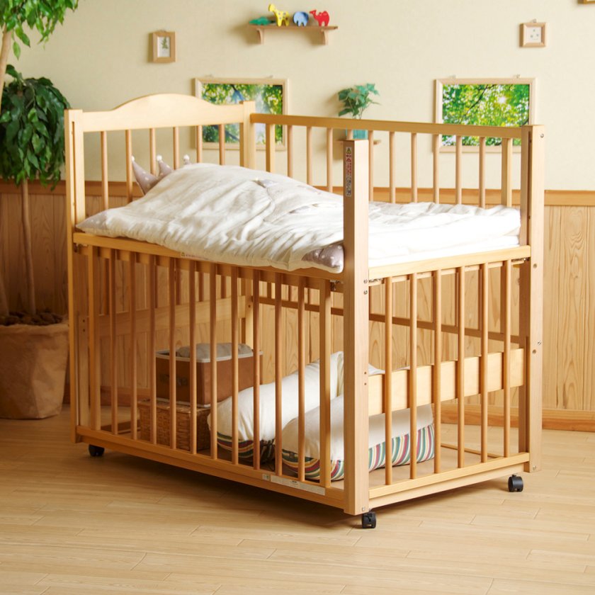 日本製 ベビーベッド 「ツースライドベッド」 ハイタイプ ベビーベット